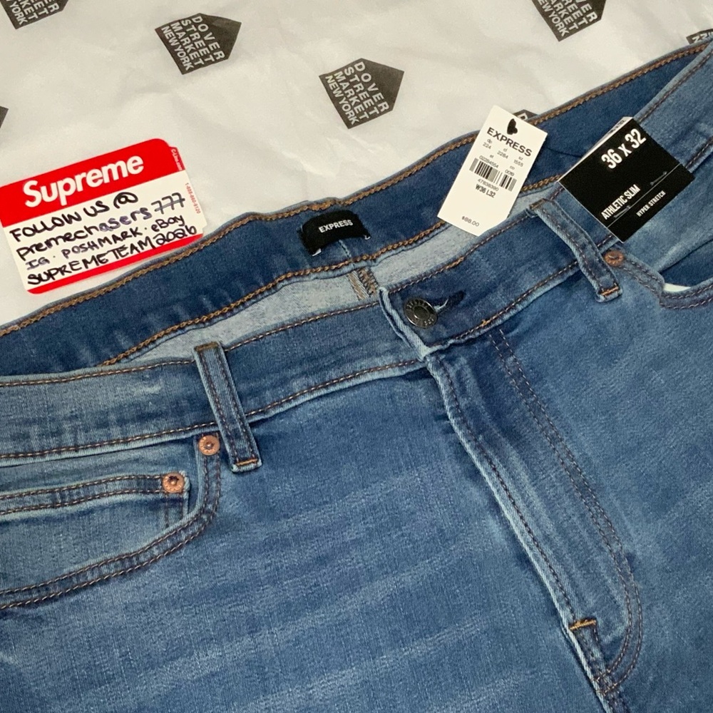 EXPRESS Mens Athletic Slim Hyper Stretch Denim Jeans W36/L32 BRAND NEW!